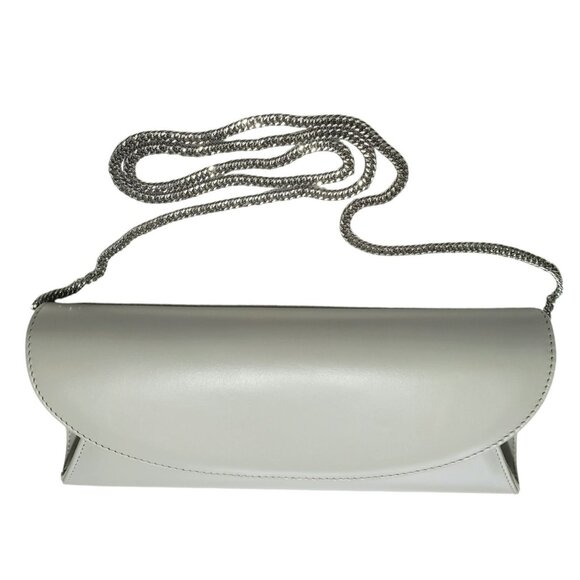 Sole Bliss Envelope Clutch Crossbody Purse Bag Jenna Gray Leather Chain Strap - Picture 16 of 16